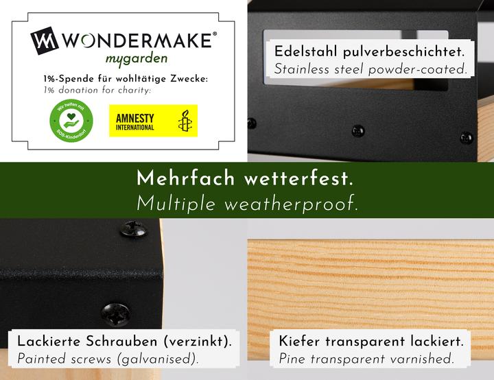 Produktbild Wondermake Design-Vogelfutterhaus "cibarium3", Edelstahl/Kiefer