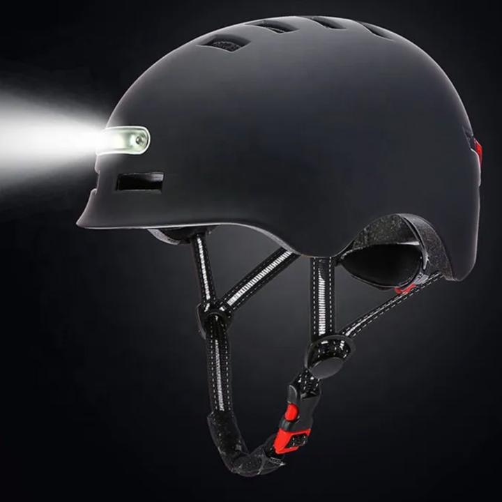 Produktbild Twheels LED Helm Schwarz Matt