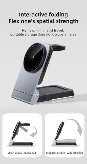 Produktbild MU Classic Faltbarer 3in1 Wireless Charger LX Design (15 W)