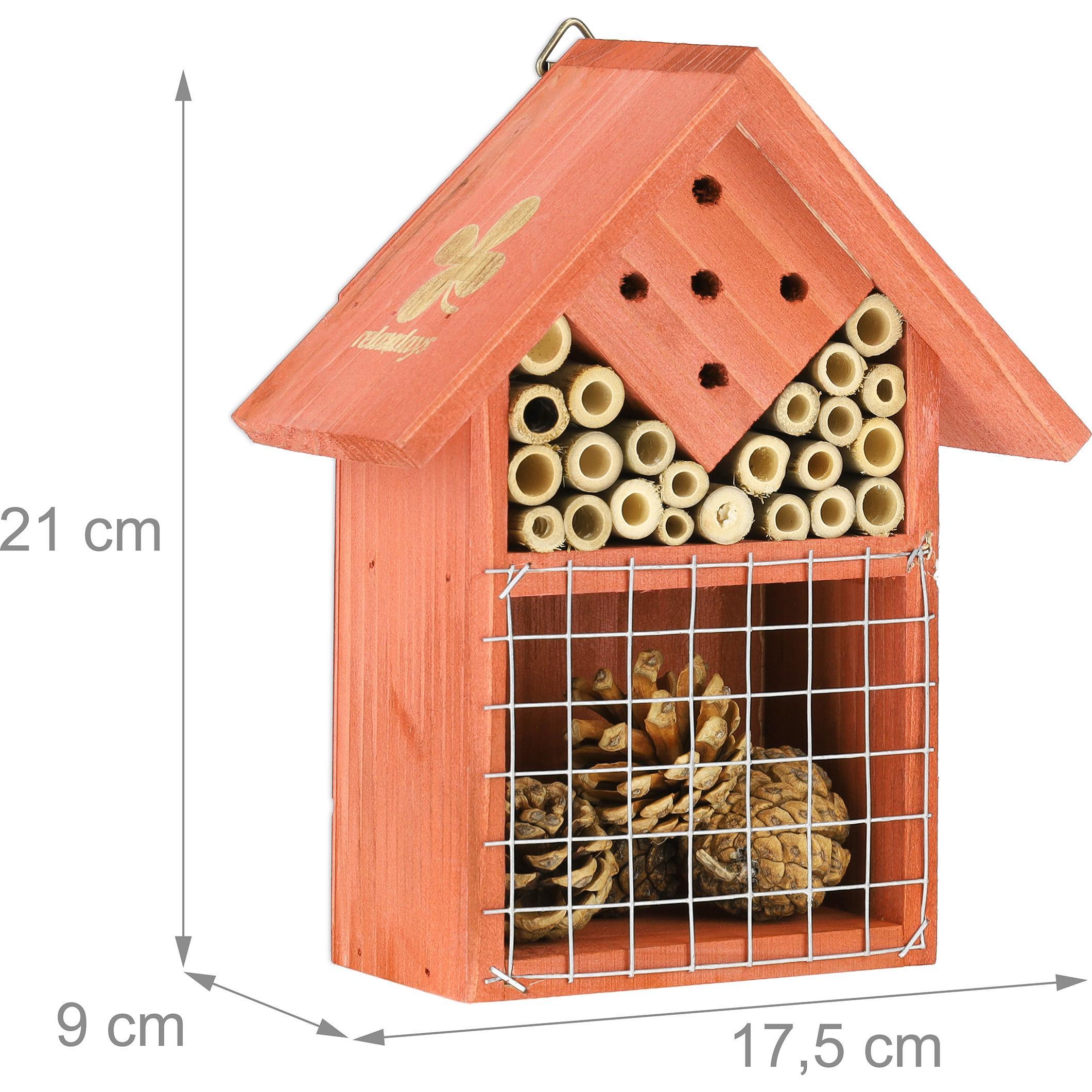 Relaxdays, Insektenhotel, Insektenhotel (Wildbienen, Florfliegen, Biene)