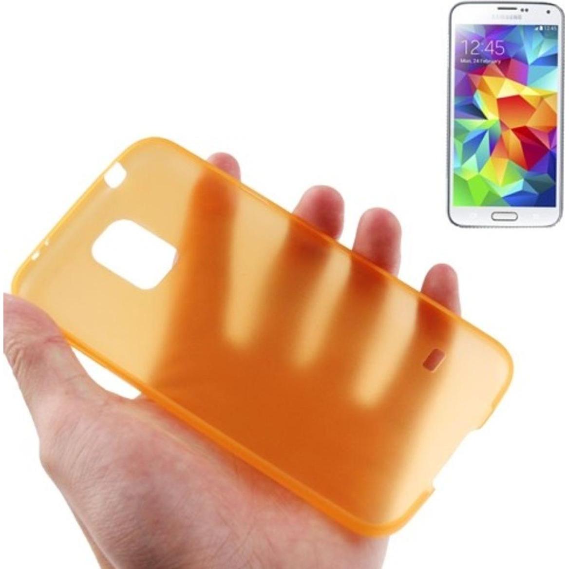 Thumbnail - König Design Schutzhülle Case Ultra Dünn 0,3mm für Handy Samsung Galaxy S5 / S5 Neo orange Transparent (Samsung Galaxy S...