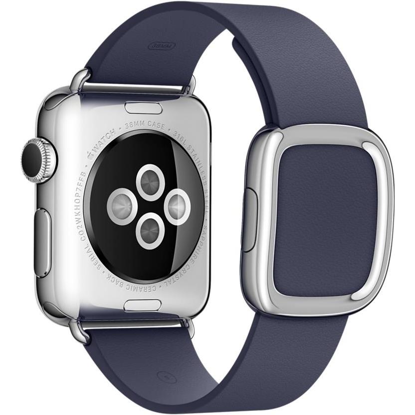 Apple Modernes Lederarmband Small (38 mm, Granada Leder), Uhrenarmband, Blau