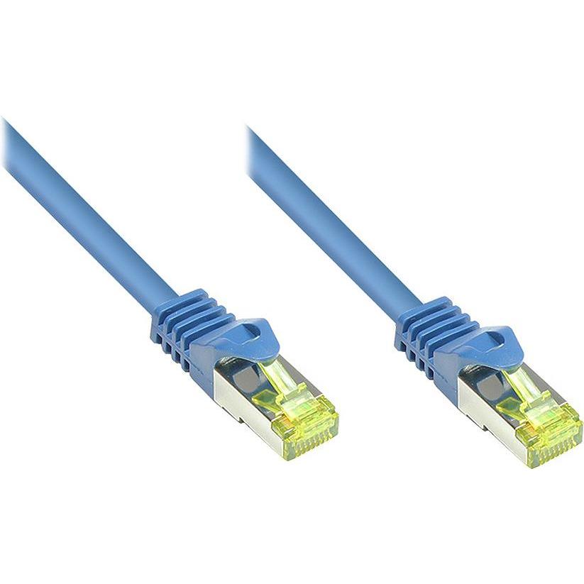 Good Connections RJ45 Patchkabel mitCat.7 Rohkabel und Rastnasenschutz (RNS), S/FTP, PiMF, halogenfrei, 600MHz, OFC (S/F...