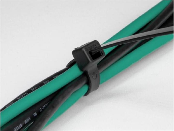 Produktbild Delock Kabelbinder kälteresistent L 300 x B 4,8 mm schwarz 100 Stück (Klettkabelbinder, 300 mm, 100 Stk.)