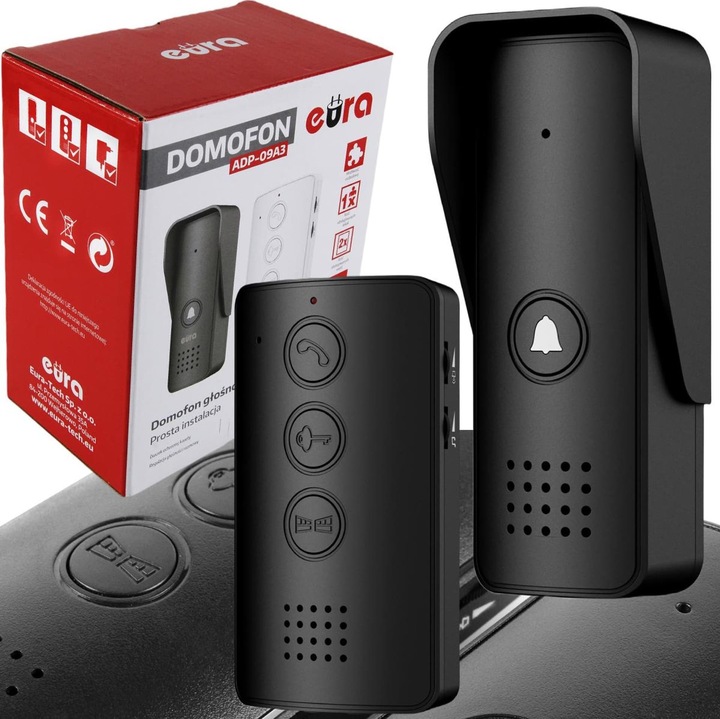 Produktbild Eura ADP-09A3 Gegensprechanlage schwarz Freisprecheinrichtung