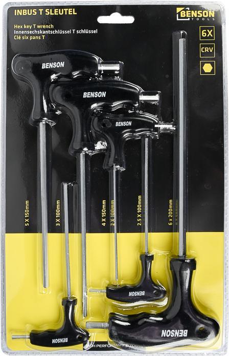 Actual product image Benson Hex key set t-handle 6 pieces
