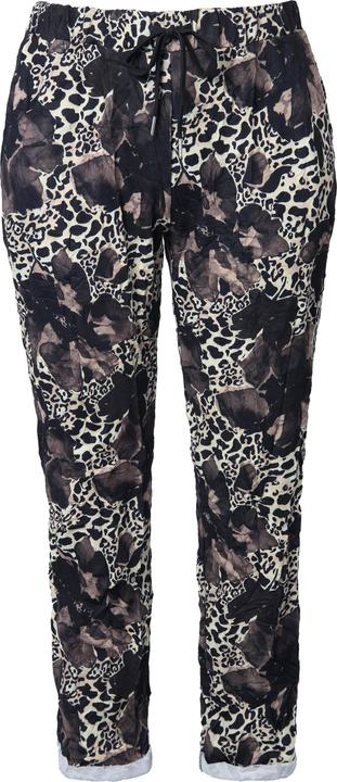 Image du produit Miamoda Pantalon de jogging, tissu froissé en viscose imprimé à fleurs (60)