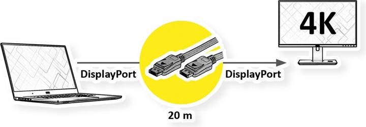 Produktbild Value DisplayPort — DisplayPort (20 m, DisplayPort, 1.2)
