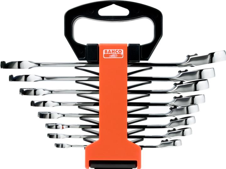 Produktbild Bahco Satz Knarren-Ring-Maulschlüssel - 8-teilig (1/2", 11/16", 3/4", 3/8", 5/16", 5/8", 7/16", 9/16")