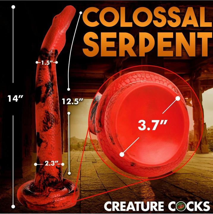 Produktbild Creature Cocks King Cobra - Silicone Dildo - 14" / 36 cm/Black