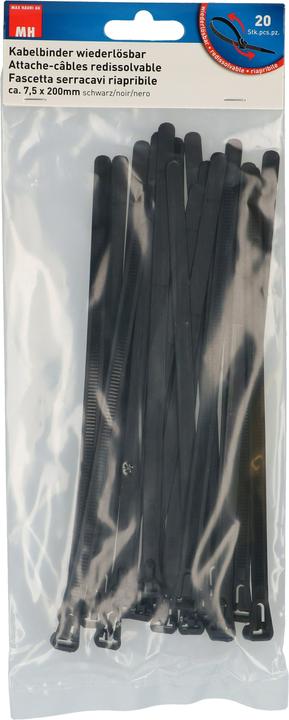 Immagine prodotto Max Hauri Casa via cavo riscattabile (Fascette in plastica, 200 mm, 20 pz.)