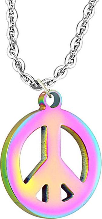 Immagine prodotto Star Piercing Catena d'argento ciondolo Pace colorato (senza ottone, Acciaio chirurgico 316L)