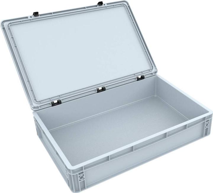 Immagine prodotto Feldherr ED 64/12 HG Eurobehälter mit Scharnierdeckel 600 x 400 x 135 mm inklusive 2-fach (Materiale sintetico, Schiuma solida)