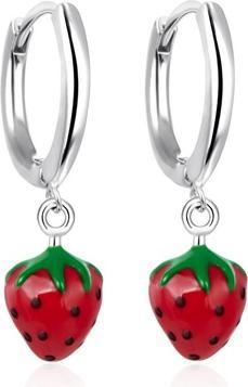 Image du produit Agato - Silver hoop earrings Strawberries AGT-ED020K
