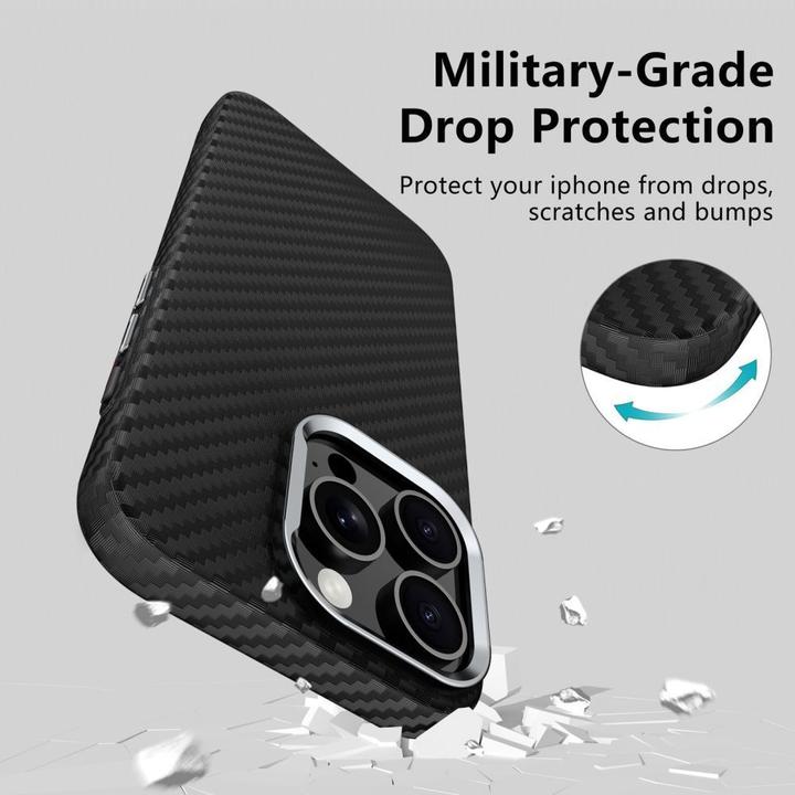 Produktbild Tech-Protect Ion Carbon MagSafe Case für Samsung Galaxy S25 - Schwarz (Samsung Galaxy S25)