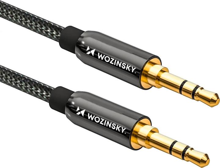 Productafbeelding Wozinsky universele mini jack kabel 2x AUX kabel 1,5 m zwart (1.50 m)
