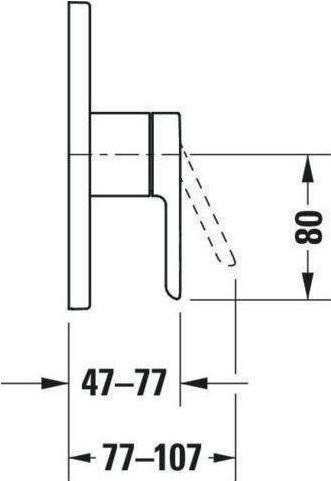 Produktbild Duravit Einhebel-Brausemischer C.1 Unterputz, rund chrom