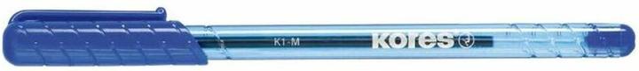 Kores Stylo à bille jetable K-PEN K1, bleu, épaisseur de trait : M (Bleu, Transparent, 1x)