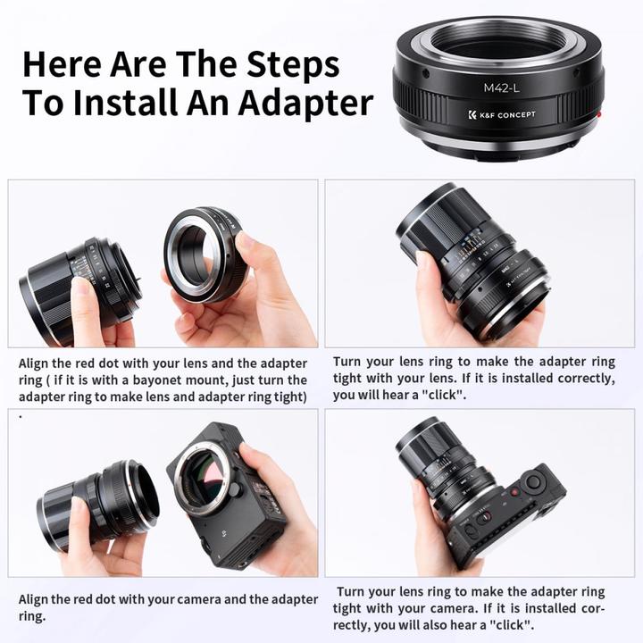Produktbild K&F Concept High Precision Lens Adapter Mount, M42-L