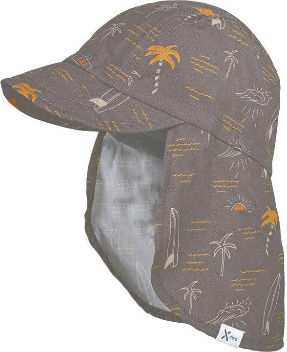 Actual product image Maximo Kids visor cap with neck protection - palm tree
