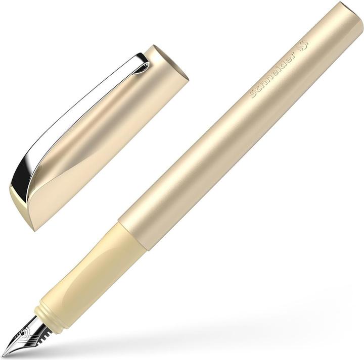 Actual product image Schneider 168653 Ceod Shiny fountain pen (right- and left-handed, M-nib, incl. ink cartridge royal blue) (Light Gold, 1 x)