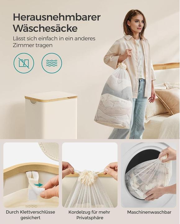 Immagine prodotto Songmics Cesto della biancheria (90 l)