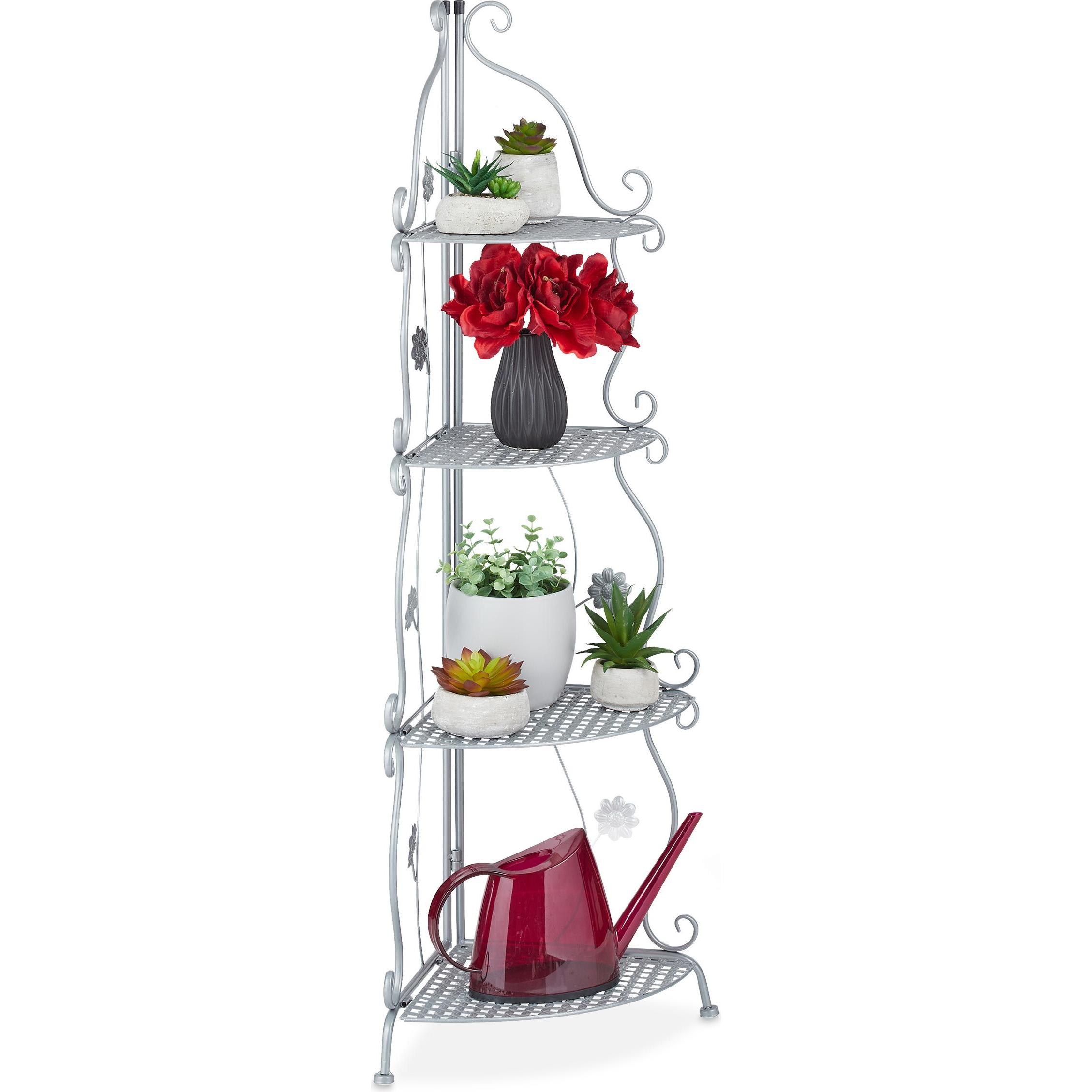 Relaxdays, Pflanzenständer + Blumentreppe, Blumenregal