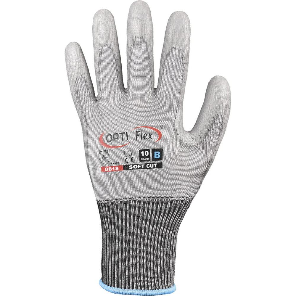 Opti Flex, Schutzhandschuhe, Handschuh SOFT CUT Grösse 8 grau EN 420/EN 388 PSA-Kategorie II (8)