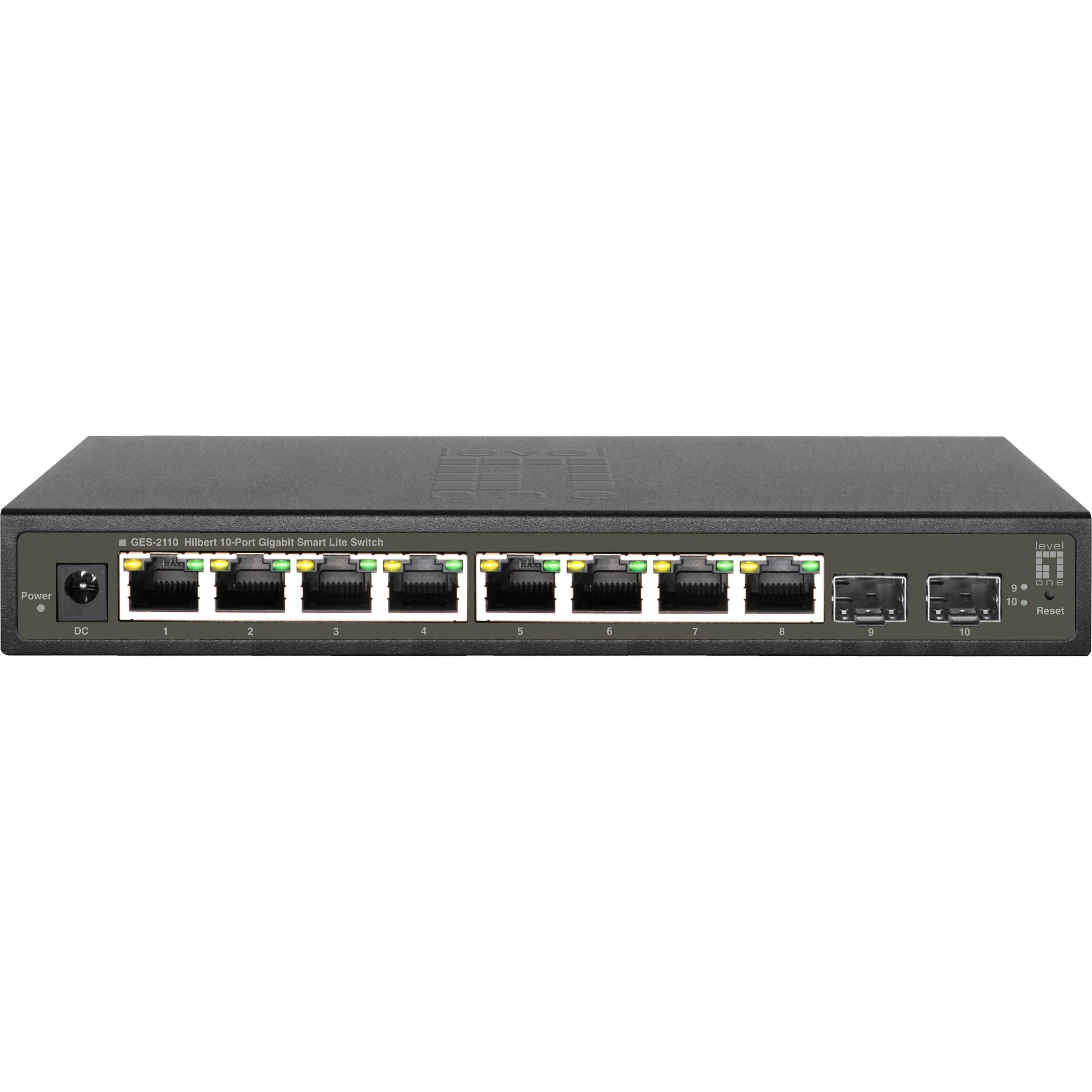LevelOne GES-2110 Hilbert (8 Ports), Netzwerk Switch, Schwarz
