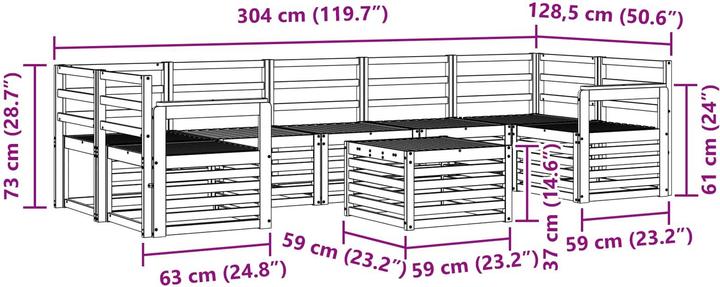 Produktbild vidaXL Outdoor-Sofa