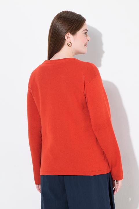 Produktbild Ulla Popken Strickjacke, Milanostrick, V-Ausschnitt (50, 52)