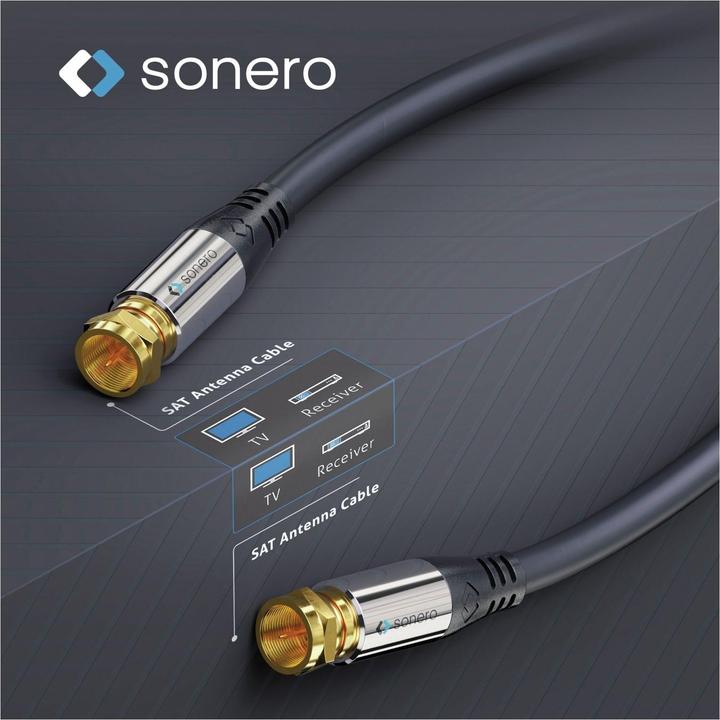 Immagine prodotto Sonero Cavo di collegamento dell'antenna satellitare, 1,5 m, nero (Cavi antenna)