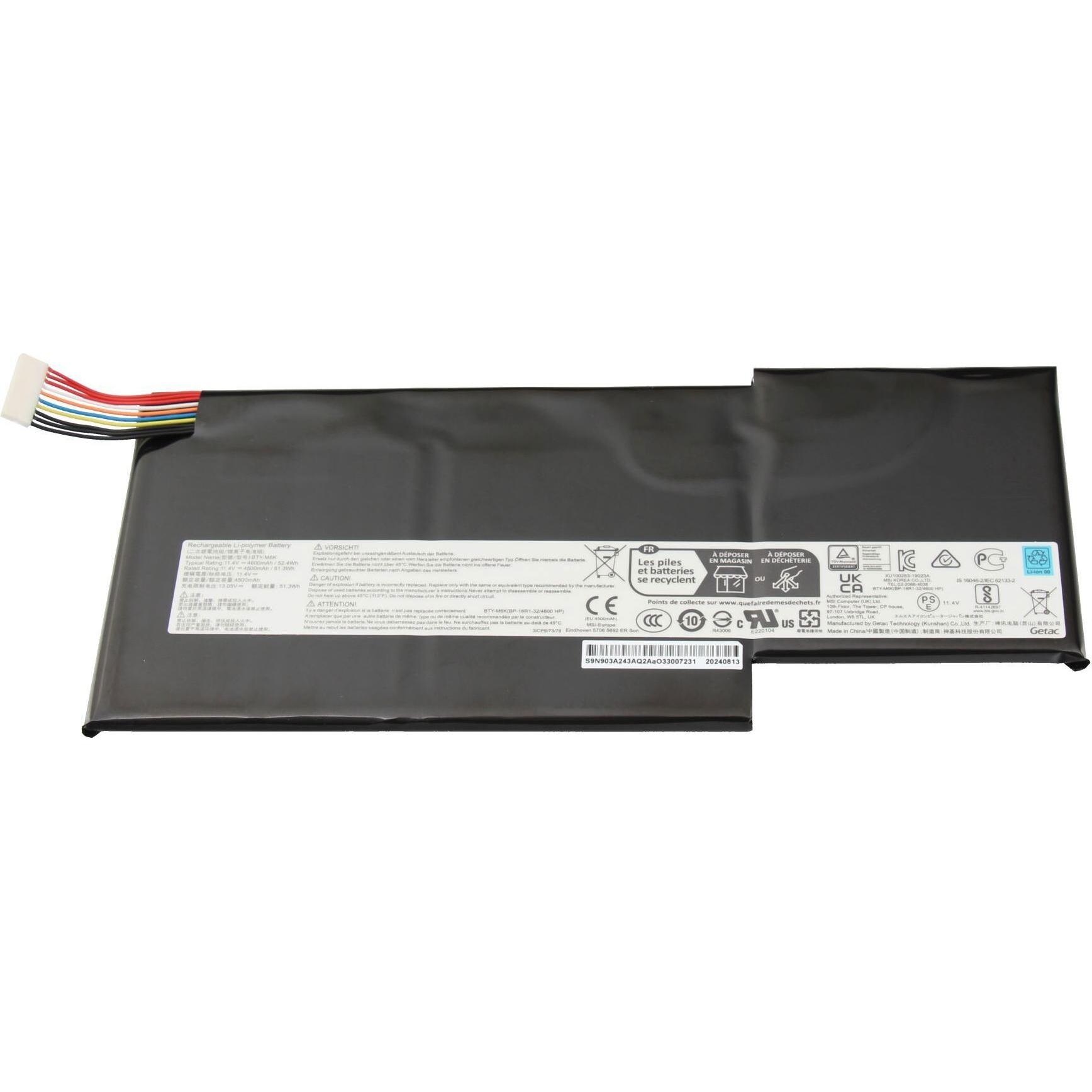MSI S9N-903A210-M47 (3 Zellen, 4600 mAh), Notebook Akku
