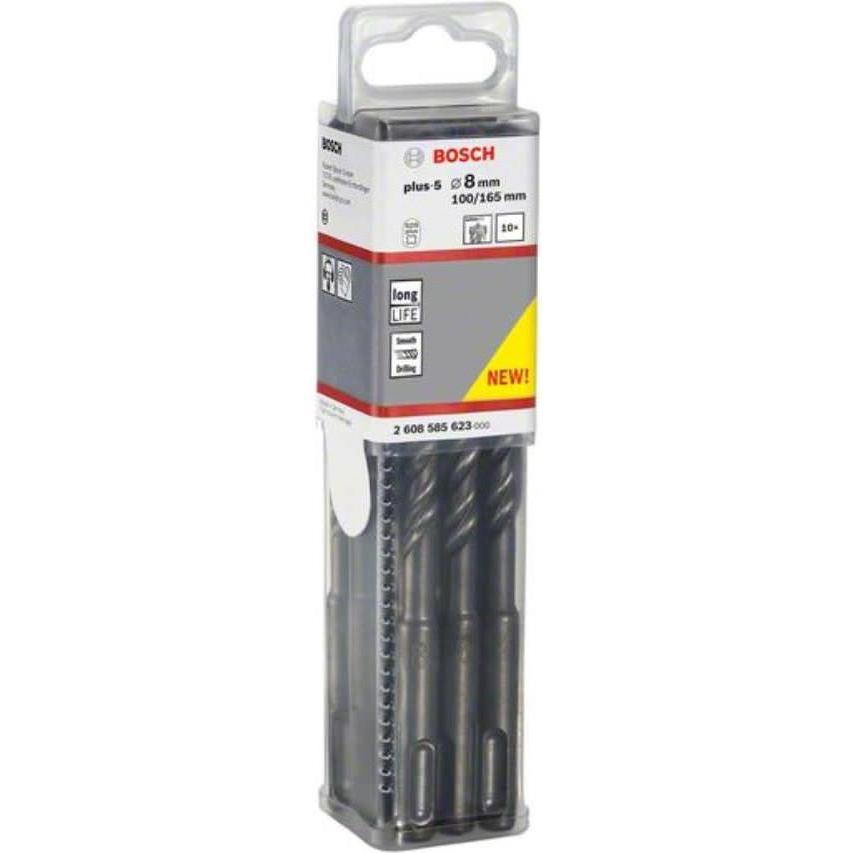 Thumbnail - Bosch Professional Zubehör, Bohrereinsatz, Hammerbohrer SDS plus-5, 8 x 100 x 165 mm, 10er-Pack (8 mm)