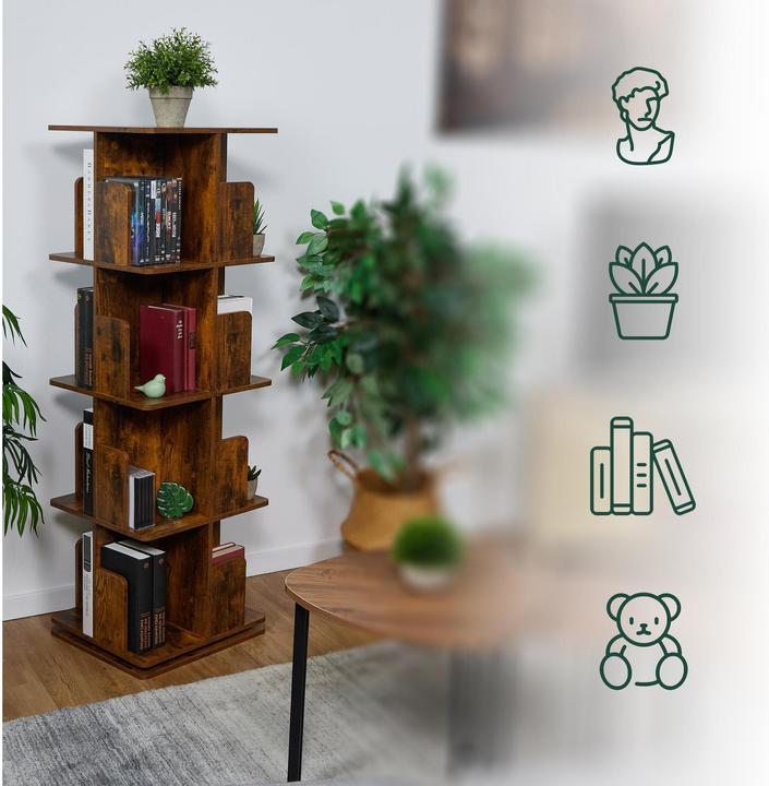 Produktbild Relaxdays Bücherregal (39 x 39 x 125.5 cm)