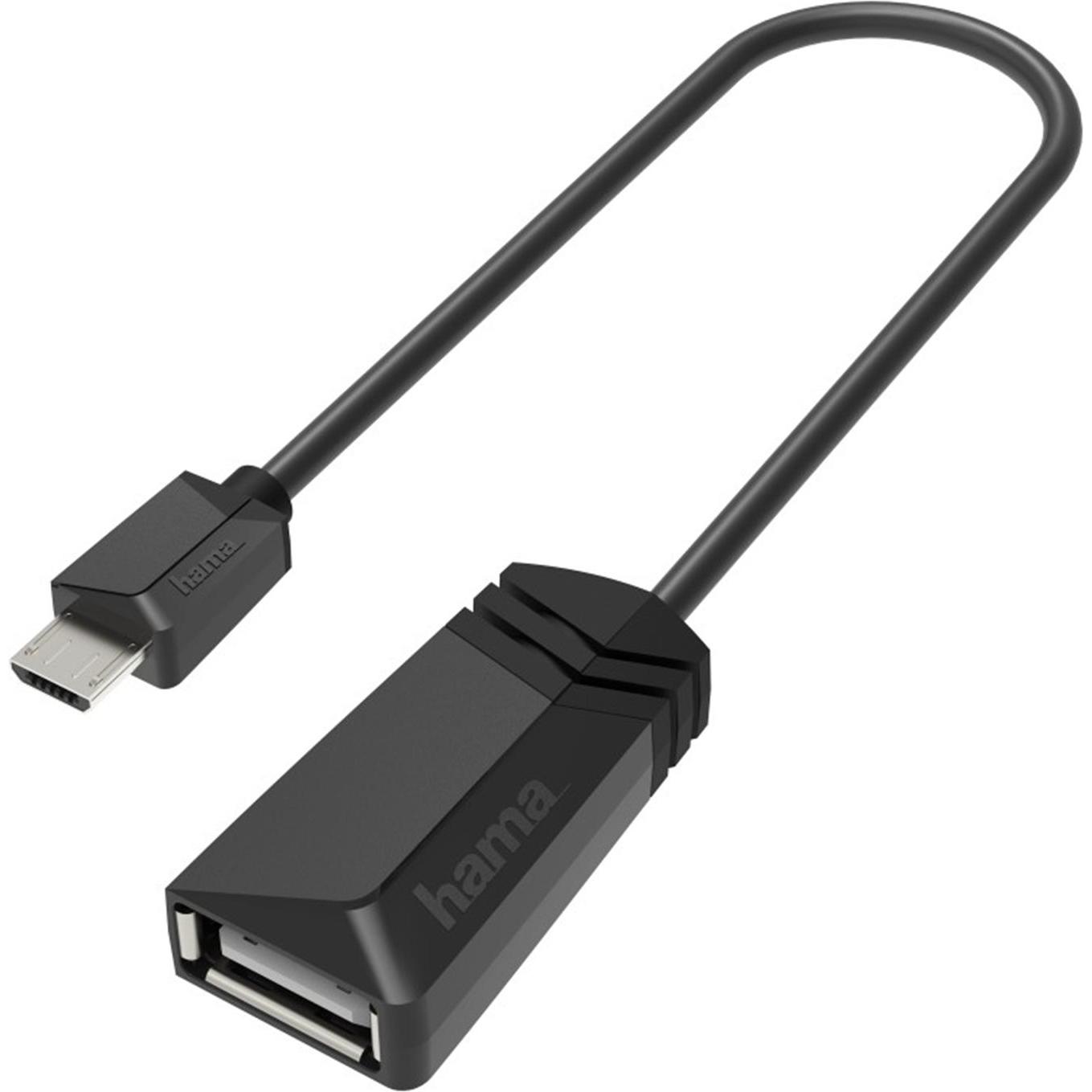 Hama Adattatore USB micro USB tipo A (M) a USB tipo A (W) (USB 2.0), Cavo USB