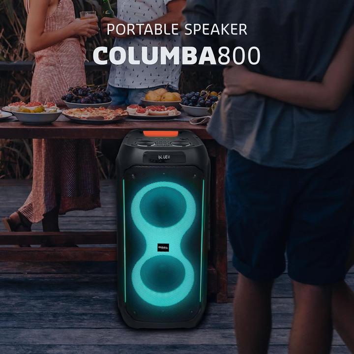 Produktbild Ibiza Leistungsstarker Bluetooth-Lautsprecher mit LED-Beleuchtung, Mikrofon- und Gitarreneingängen