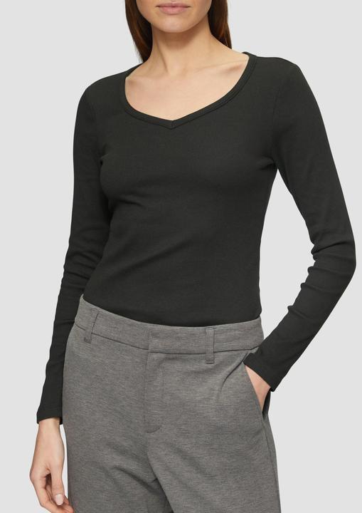 Produktbild S.Oliver T-Shirt Feines Jersey-Longsleeve mit Rippstruktur (44)