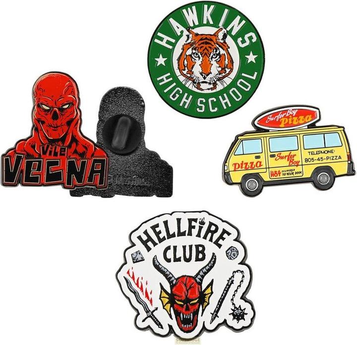 Cinereplicas Stranger Things Ansteck-Pins 4er-Pack Season 4