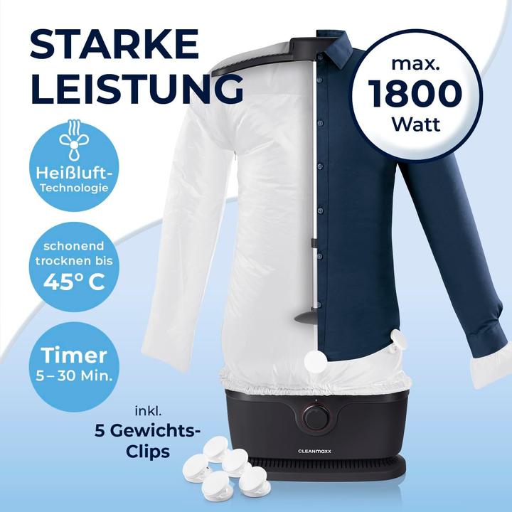 Immagine prodotto CleanMaxx Automatischer Hemdenbügler Pro mit Hosenaufsatz (1800 W)