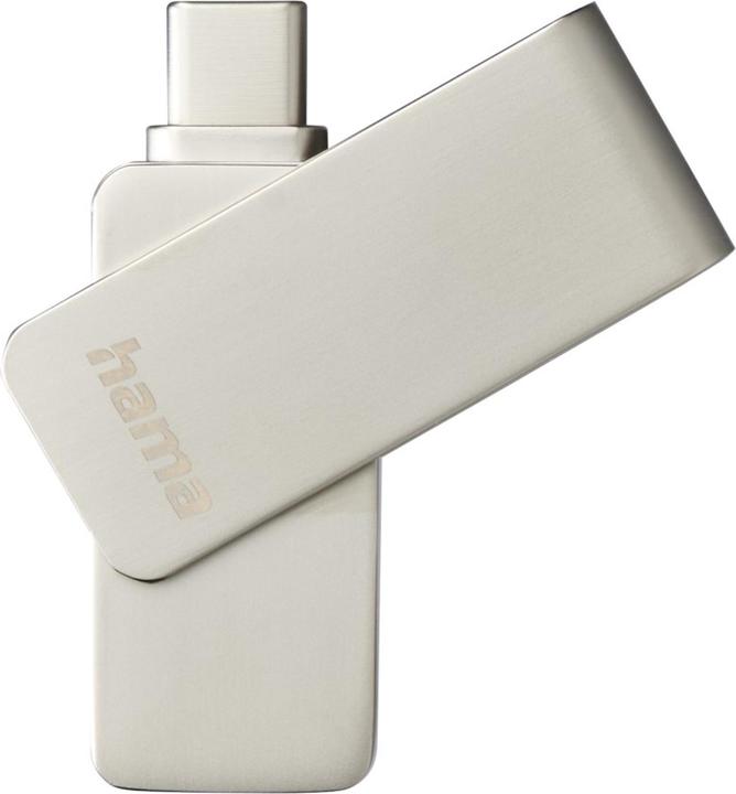 Productafbeelding Hama USB-stick Uni-C Rotate Pro, USB-C 3.1, 256GB, 90MB/s, zilver (256 GB, USB-C)