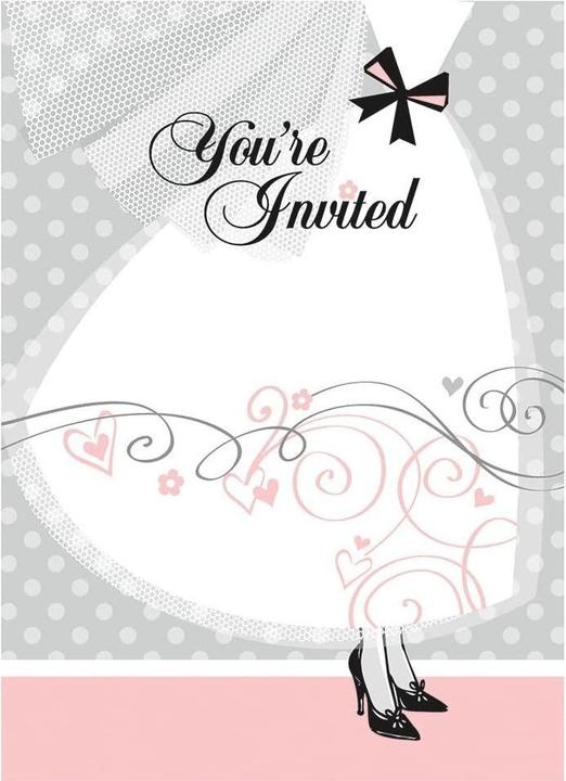 Produktbild Unique Party Hochzeitseinladung Elegant 8erPack Karton (8 Stk.)