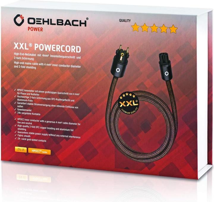 Produktbild Oehlbach XXL Powercord 300 3,00m, sepiabraun (3 m)