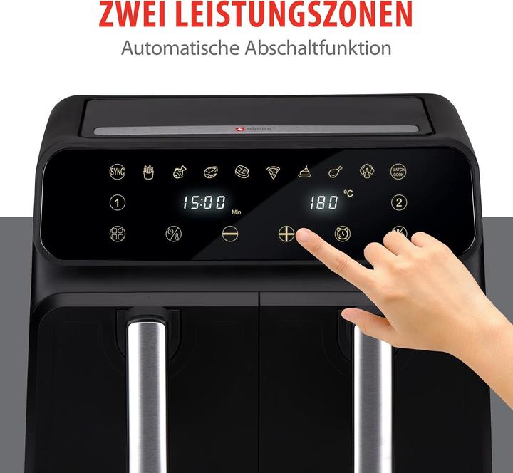Productafbeelding alpina Dubbele airfryer 8L 230V 1700W