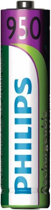 Productafbeelding Philips batterijen AAA 950 mAh 4 stuks in blisterverpakking (4 Pcs., AAA, 950 mAh)