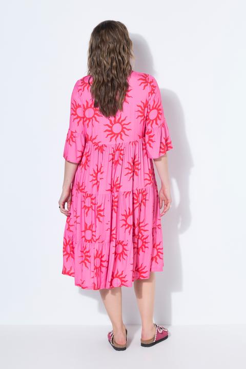 Actual product image Studio Untold Sun Print Flounce Panel Dress (46)