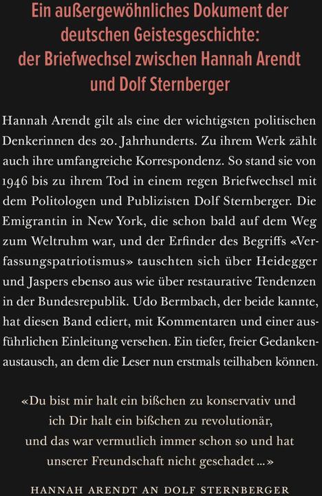 Actual product image "I'm just a little too revolutionary for you." (German, Hannah Arendt, 2019)