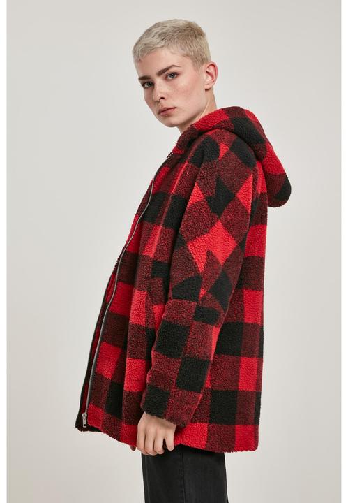 Actual product image Urban Classics Ladies Hooded Oversized Check Sherpa Jacket (S)