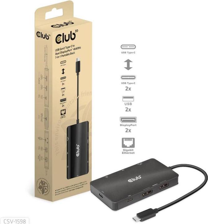 Produktbild Club 3D CSV-1598 (USB-C, 7 Ports)
