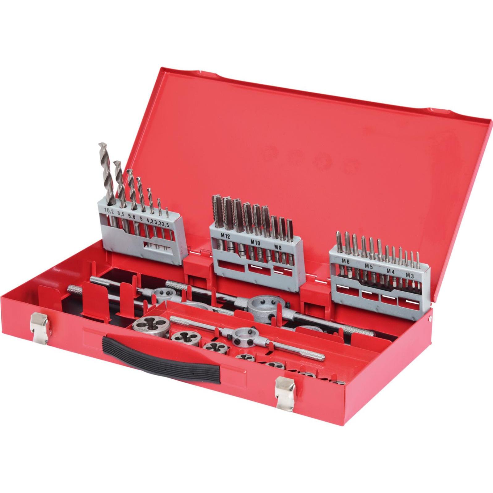 KS Tools, Gewindeschneider + Gewindebohrer, HSS Gewindeschneidwerkzeug-Satz. 44-tlg. 331.0644